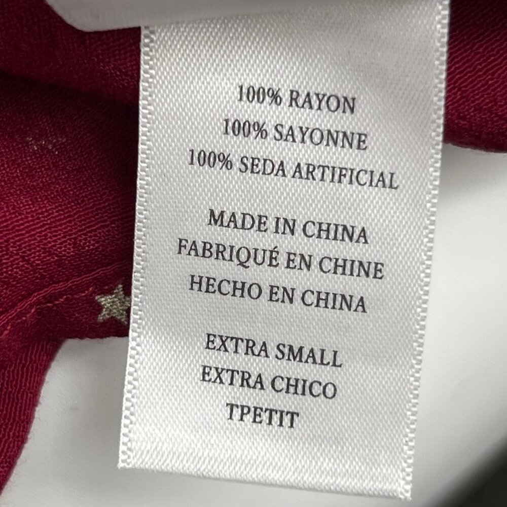 Rails Red Star Print Long Sleeve Button-Up Blouse… - image 5